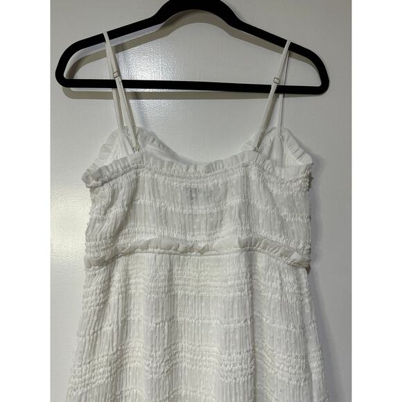 Lost + Wander Calla Lily White Tiered Midi Dress Sz Medium NWT Feminine Romantic - Picture 10 of 14